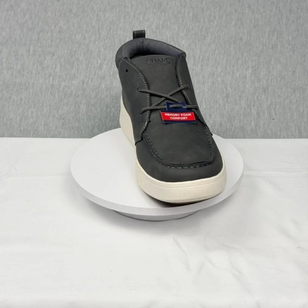 Chaps Paul Mens Gray Moc Toe Chukka Boots‎ Memory Foam Sneakers Size 9M